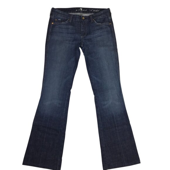 7 For All Mankind ‘A’ Pocket Womens 29x33 Flare Jeans - Picture 5 of 16